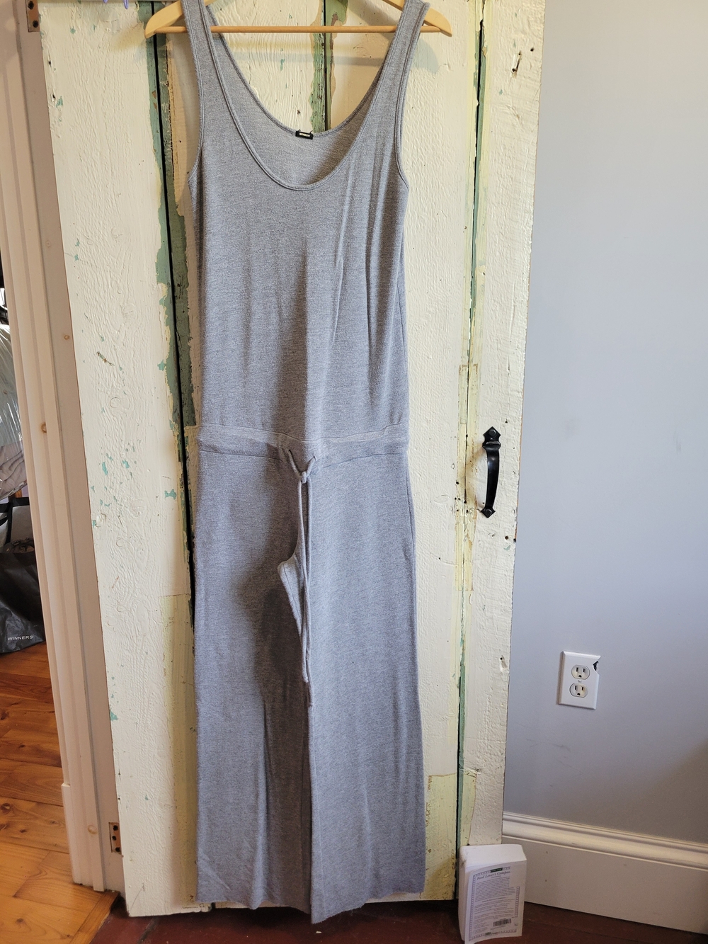 Monrow Light Grey Sleeveless Drawstring Jumpsuit *Light Washwear